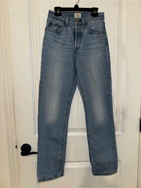 Classic Light Blue Womens 501 Original Jeans Size 24x30